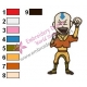 Aang Avatar The Last Airbender Embroidery Design 06